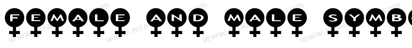 Female and Male Symbols字体转换